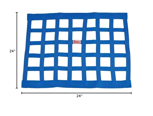 Speedway Motors Safety Racing 18 x 24 Ribbon Style Window Net Orange Nylon Polyester with 1 Inch Webbing Universal Fit Keeps Driver Secure and Debris Out - color: Orange