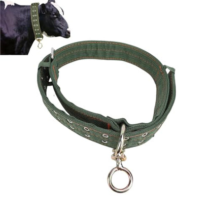 Adjustable 4-Layer Nylon Cow Collar with 2-Rows Metal Buckle