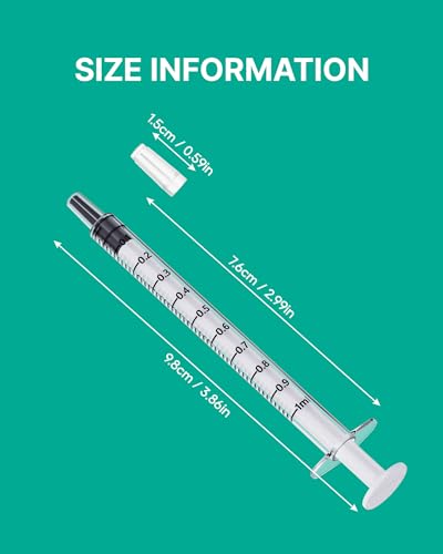 50 Pack 1ml Oral Syringes for Liquid without Needle Individually Wrapped - style: 1ml