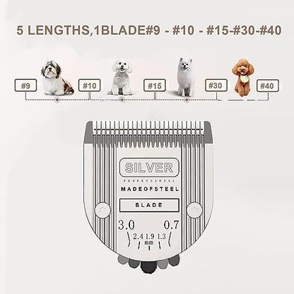 5 in 1 Replacement Blades Compatible with WAHL Bravura .Chromado - color: Silver