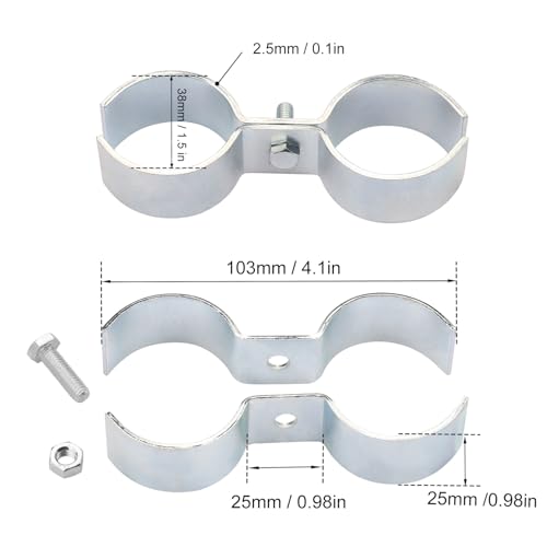 15 Packs 1-1/2 Kennel Clamps, Saddle Clamps, Dog Kennel Clamps, by GENHAKON - size: 15 Packs 1-1/2 Inch