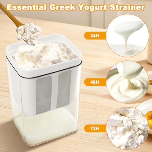 Greek Yogurt Strainer, 1.16 Quarts Reusable Whey Separator - size: 1100ml