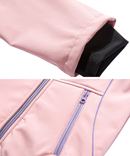 M2C Girls Hooded Fleece Lined Waterproof Windproof Jacket - color: Pink, size: 3T