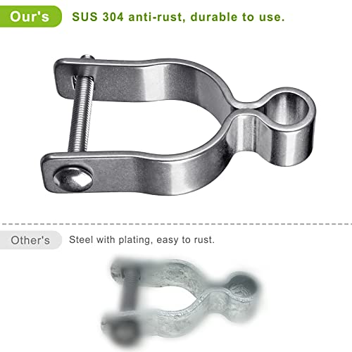 Insaga 304 Stainless Steel Gate Hinges 2Pcs for 1-3/8" Chain Link Fence Post, Heavy Duty Female Hinges with 5/8" Pin, Nut/Bolt Included - Fit Barn, Farm, Cattle Gates - color: Female-1-3/8''-2pcs
