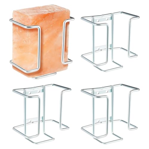 Salt Block Holder for Deer, Horses & Goats, Mineral Block Holder | Rust Resistant Deer Salt Lick Block Feeder, Hanging Salt Holder for Livestock, Fits Standard 4 lb Mineral Blocks - size: 4 Pcs