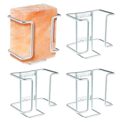 Salt Block Holder for Deer, Horses & Goats, Mineral Block Holder | Rust Resistant Deer Salt Lick Block Feeder, Hanging Salt Holder for Livestock, Fits Standard 4 lb Mineral Blocks - size: 4 Pcs