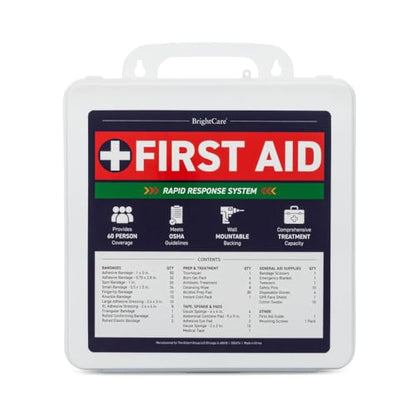 Professional First Aid Kit, Large, Wall Mount & Portable, OSHA Compliant | Wall Mountable & Portable, Hard Case, OSHA Compliant, For Workplace, Office, Restaurants, Work Vehicles, Retail - size: Large