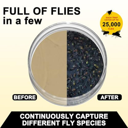 6 Pack Fly Bait, Fly Trap Refills Packets Work with All Reusable Flies Trap - size: 6 pack