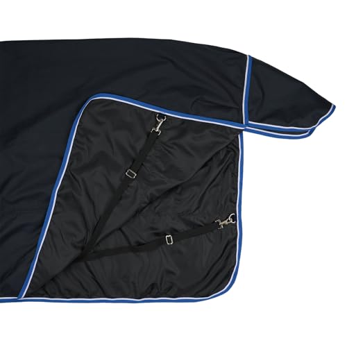HORZE Glasgow Waterproof Combo Turnout Horse Blankets for Real Horses | Medium Weight Design Turnout Blankets for Horses with Neck Cover, 150g Fill, Durable Winter Protection to Keep Warm, 3 Sizes - size: 75 in