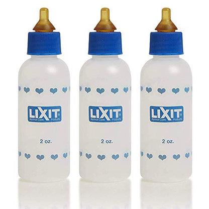 Lixit® 2 Ounce Nursing Bottle for Kittens Small Puppies, and Small Animals - Made in USA (3 Pack, 2 Ounce) - size: 1 Count (Pack of 3)