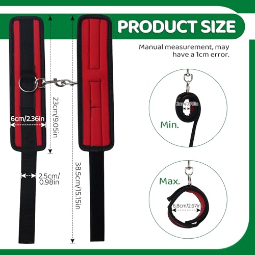 Goat Milking Hobbles Binding Straps,for Milking,Shearing 2 Pack,RED | Nylon Goat Binding Tool for Goat Mini Goat Nigerian Dwarfs Nubian Goats (Red)