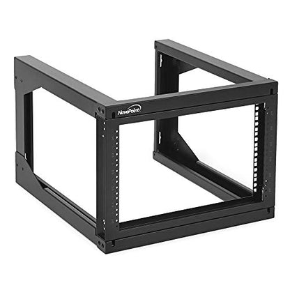 NavePoint 6U Server Rack with Swing Gate - Wall Mount Rack for 19 Inch IT & AV Equipment - 18' Deep, Black - size: 6U - 18in Deep