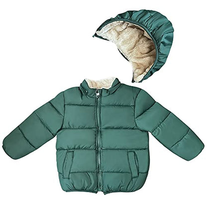 GOODKIDS Baby Girls Boys' Winter Fleece Jackets with Hooded Toddler Warm Lined Coat Outer Clothing 1-6 Years - color: Green, size: 4-5T