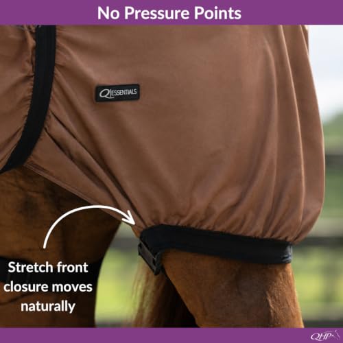 QHP Horse Fly Sheet | Sweet Itch Rug - color: Brown, size: 81 inch