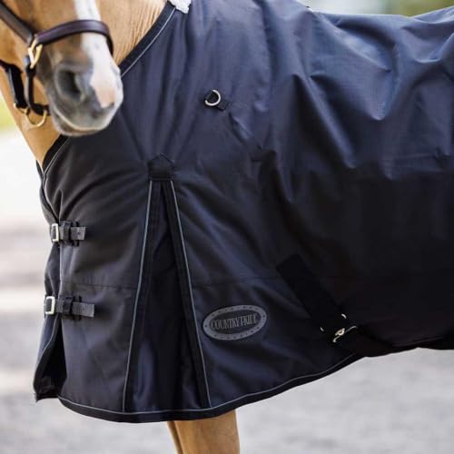 Glacier Heavyweight Turnout Blanket 600D (Black, 74) - size: 74