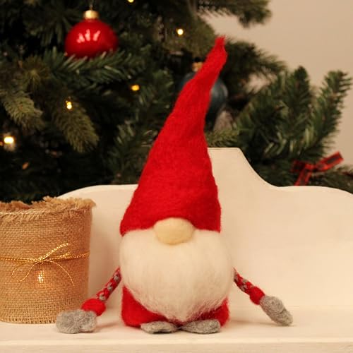 Wizardi Beginner Needle Felting Kit for Adults - Yule Tomte. Fantasy Felting Kit 20cm Tall. Felting Tools. Wool Felting Supplies. Felt Crafts. Wool Felt. The Makerss - color: Yule Tomte