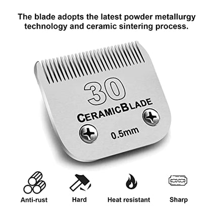 #30 Blade Dog Grooming Replacement Blades Compatible with Andis/Wahl/Oster - color: 3pcs #30
