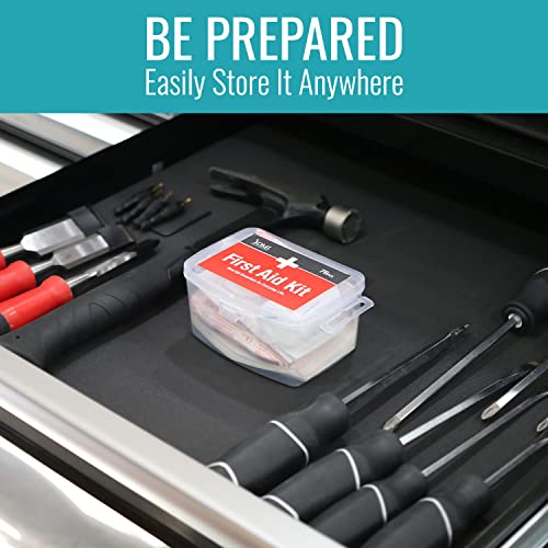 DMI 76-Piece First-Aid Kit, Portable All-Purpose Use for Minor Cuts and Scrapes, Durable Water-Resistant Case, Convenient and Portable for Travel - size: 76 Piece