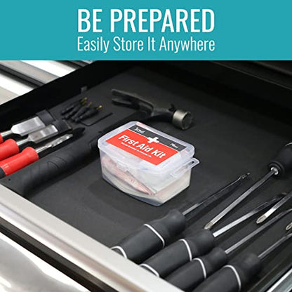 DMI 76-Piece First-Aid Kit, Portable All-Purpose Use for Minor Cuts and Scrapes, Durable Water-Resistant Case, Convenient and Portable for Travel - size: 76 Piece