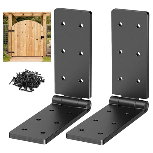 Gate Hinges,270° Solid Double Layer Butt Hinge for Gates,Fence Doors