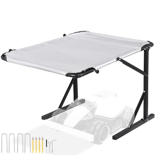 Universal Robot Mower Garage, Waterproof Outdoor Shelter with 2-Side Openable Design, All-Weather Protection for Husqvarna, Worx, Landroid, ECOVACS Goat, Luba and More