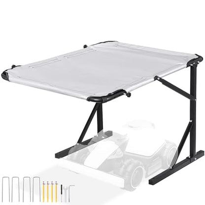 Universal Robot Mower Garage, Waterproof Outdoor Shelter with 2-Side Openable Design, All-Weather Protection for Husqvarna, Worx, Landroid, ECOVACS Goat, Luba and More