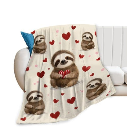 Sloth Blanket, Soft Plush Fleece Animal Throw Blanket - Cozy Warm Stuff Blankets Bedding Sloth Gifts for Women Girls Kids Adults 50"X60" - color: Sloth, size: 60"x50"