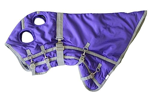 AJ Tack 1200D Waterproof Horse Hood, Purple, 300g Fill Large - size: Large