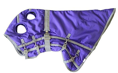 AJ Tack 1200D Waterproof Horse Hood, Purple, 300g Fill Large - size: Large