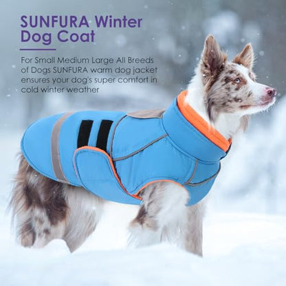 Dog Coat, Warm Dog Jacket for Small Dogs, Reflective Winter Coat - color: Turquoise, size: X-Small