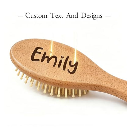 Personalized Baby Brush and Comb Set Custom Cradle Cap Brush Personalized Baby Gifts Baby Hair Brushes Set for Newborns Girls Boys Newborns Toddler Baby Grooming Kit (Design 2) - color: Design 2