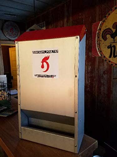 DUNCAN'S FAMILY FARM STORE Space Saving Mountable Steel Poultry Feeder (Front Feed, Front Loading) - size: Front Feeding