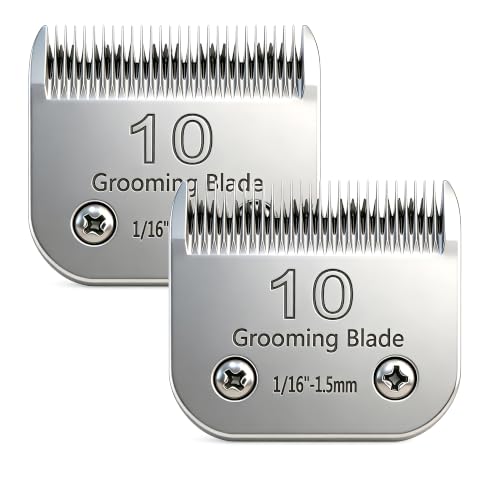 Size 10 Dog Grooming Clipper Blade Compatible with Andis /Wahl KM/Oster A5 - size: S10-2pcs