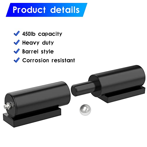 Heavy Duty Gate Hinges 5 Inches- 2 Pack Weld On Install Black Iron Barrel Hinge 450lbs Capacity for Swing Door Trailer Ramp Metal Driveway Gate Drive Gate - size: 5'' - 2 Pack