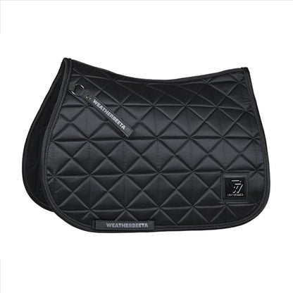 WeatherBeeta Satin Luxe Air-Tec Euro Jump Shaped Saddle Pad - color: Black