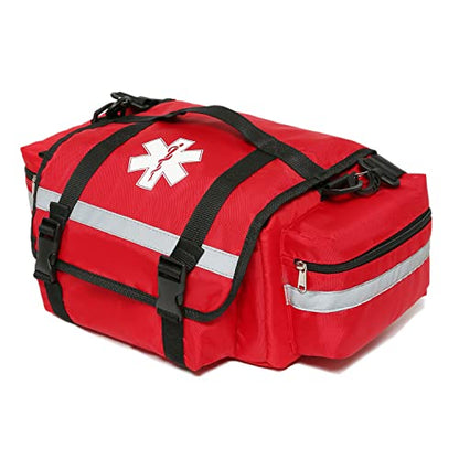 First Aid Bag Empty Trauma Medical Bag for Emergency First Responder Bag Organizer EMS/EMT Shoulder Carry Bag 13"x9"x7"