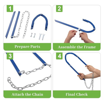 Fence Wire Fixer, Heavy Duty Fence Stretcher Tool for Horse Fence, Barb Wire Fencing, Wire Tightener Fence Repair Tool for Farm Ranch & Garden (Blue) - color: Blue