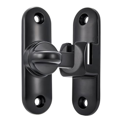 Black 90/180 Degree Barn Door Latches,Flip Gate Lock - color: Black