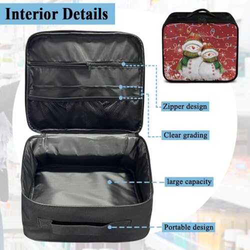 Christmas Lights First Aid Bag Empty Pet 1st Aid Bag Medical Travel Case First Responder Emergency Medicine Bags for Car Home Office Sport Outdoors Snowman - color: Christmas Lights Snowman