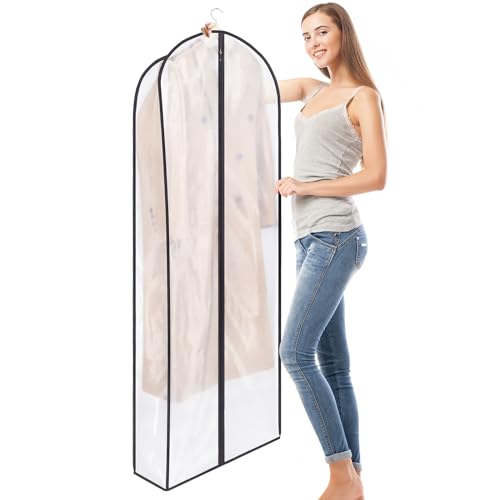 Zilink Leather Jacket Coat Storage Bags Dress Bags for Gowns Long 60 in - size: 60"-4pcs