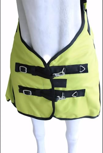 CHALLENGER 1200D Horse Turnout Waterproof Heavy Weight Winter Blanket 5EE20LG - color: Lime Green/Black, size: 76"