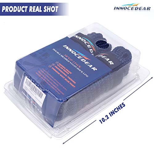 2 Pack Premium Navy Blue Dock Lines - 15' / 25'/35' with Eyelet.Double Braided Nylon Dock Line/ - size: 3/8" x 15 FT