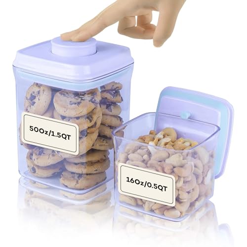Bop Top Airtight Food Storage Containers | Pop-Top Lid | Multi-Pack - color: Set of 2