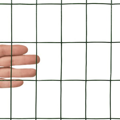 16GA PVC Green 36in x25ft-3in x 2in Welded Wire Mesh Garden Economy Fence - color: Green, size: 36"x25\'-3"x2" 16GA