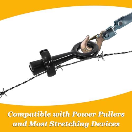 Elsjoy 2 Pack Barbed Wire Pullers, Fence Stretcher Tool Wire Gripper for Stretching Wire, Fence Barb Wire Tighten Tools