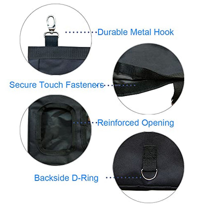 RIOUSSI Guinea Pig Hay Feeder, Hanging Rabbit Hay Feeder Bag. PureBlack - color: PureBlack