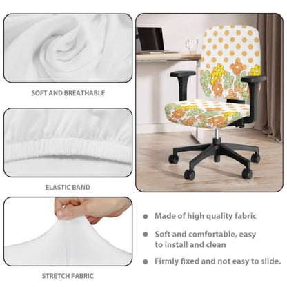Happie Flowers Chair Covers Thick Seat Covers for Chairs - color: Happie Flowers