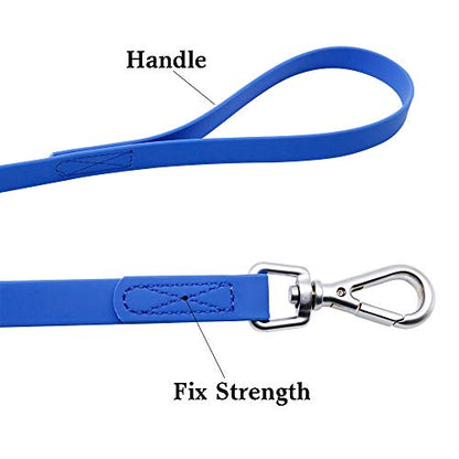 Waterproof Dog Training Leash 50FT 30FT 15FT 10FT 5FT Heavy Duty Recall Long Lead for Large Medium Small Dogs (5FT, Blue) - color: Blue, size: 5FT