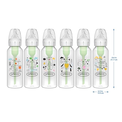 Dr. Brown's Anti-Colic Options+ Narrow Baby Bottle, Goat & Squirrel, 2-Pack - color: 2-Pack, Squirrel & Goat, size: 1 Count (Pack of 2)