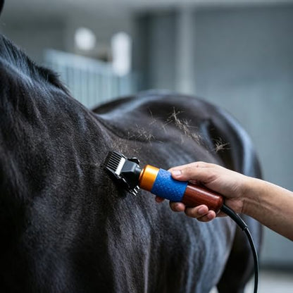 Horse Clippers 200W, Professional Animal Grooming Clippers with 2 Blades, 10ft Cord, Stepless Speed, Low-Noise Electric Clippers for Horses Sheep Goats Dogs